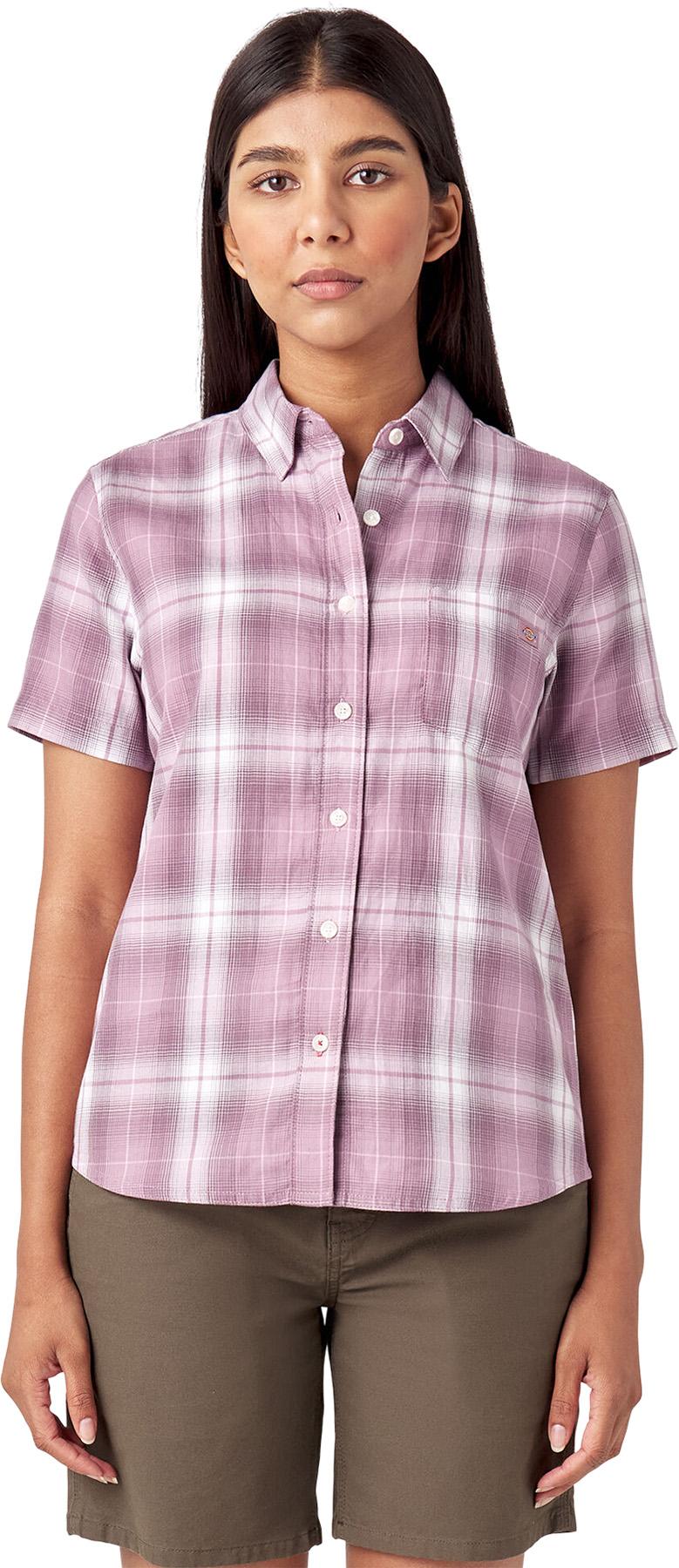 Product image for Plaid Woven Short Sleeve Shirt - Women's