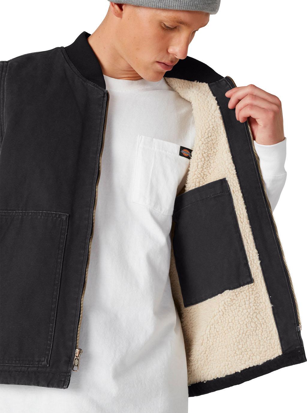 Product gallery image number 5 for product Stonewashed Duck High Pile Fleece Lined Vest - Men's