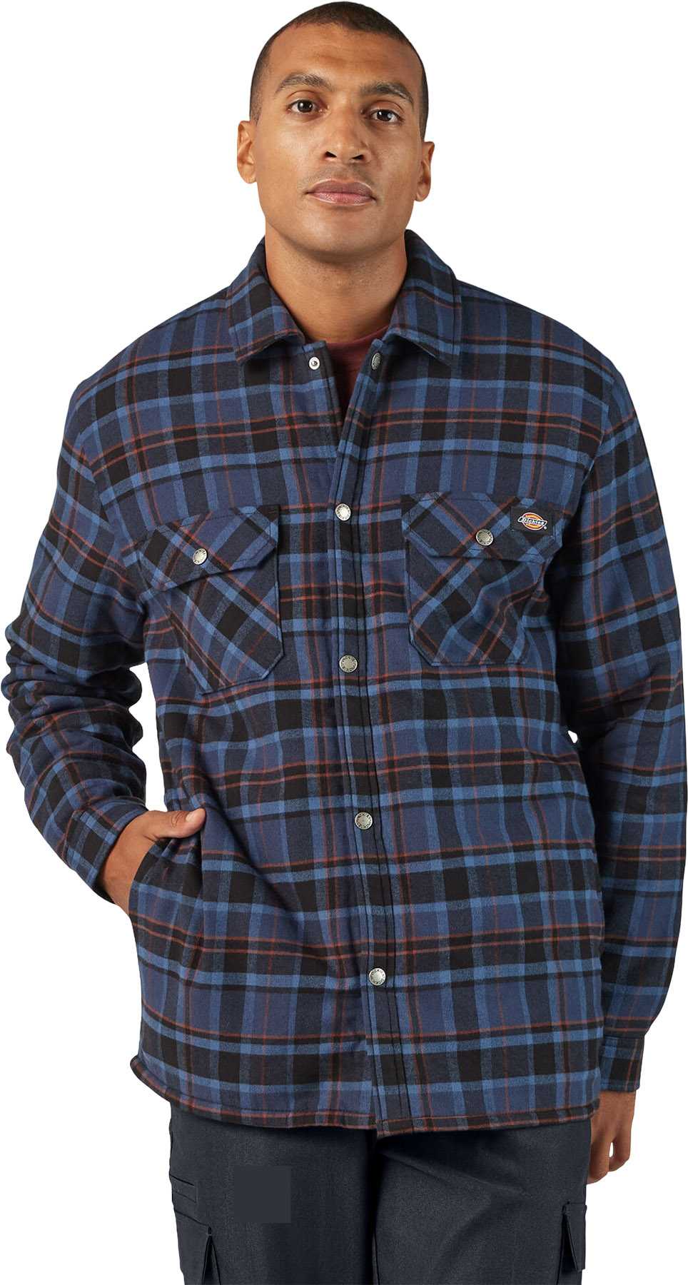 Product image for Sherpa Lined Flannel Shirt Jacket with Hydroshield - Men's