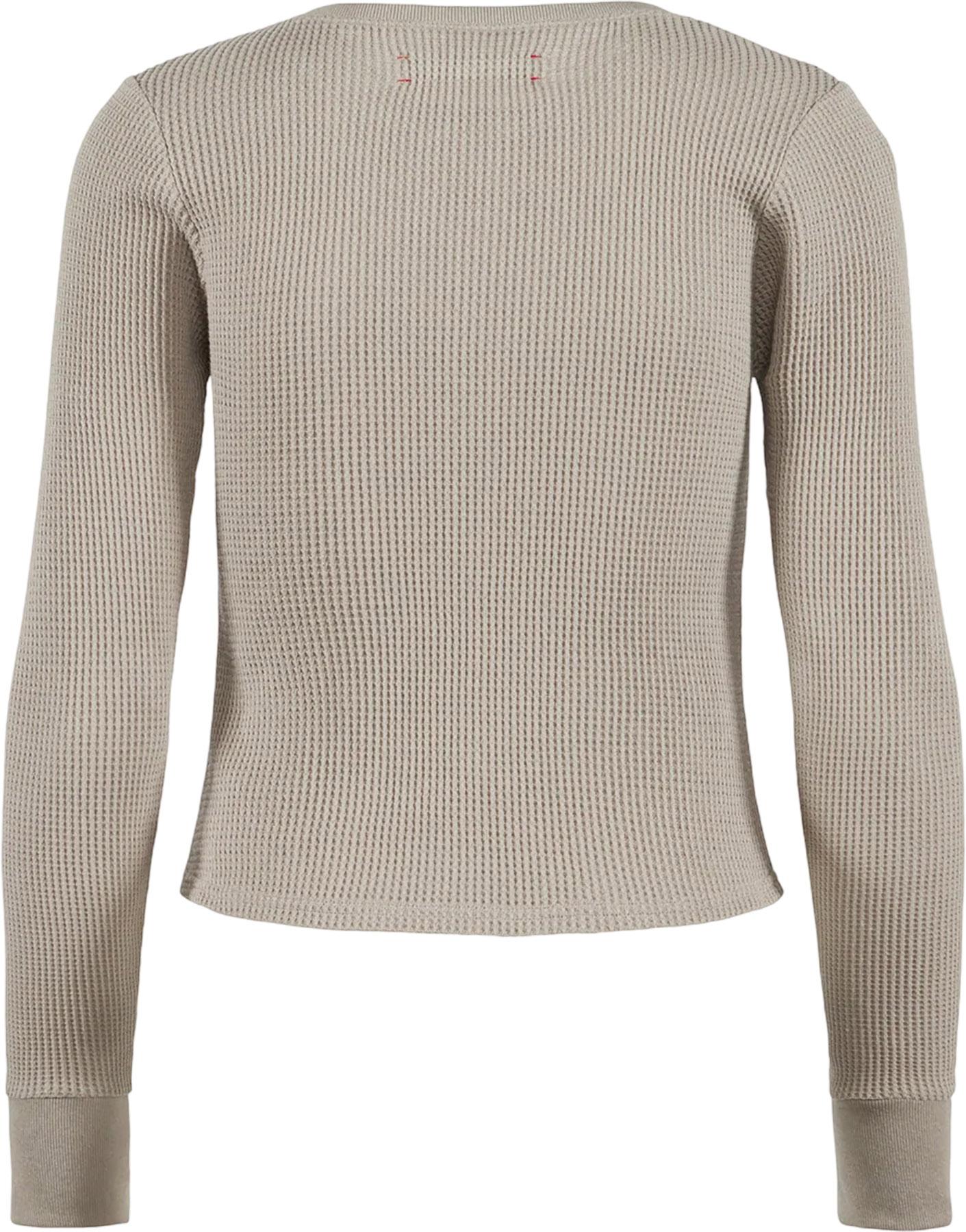 Product gallery image number 4 for product Fitted Long Sleeve Waffle T-Shirt - Women's