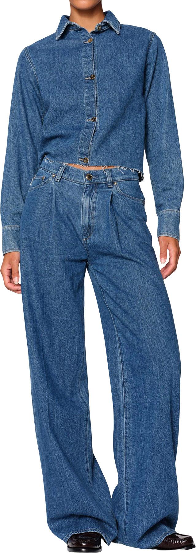 Product gallery image number 3 for product Jean à jambe large vintage droit Isabel - Femme