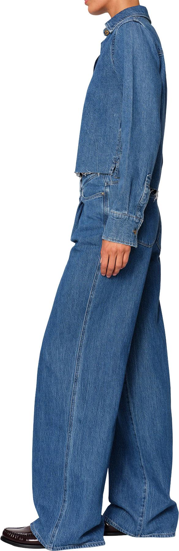 Product gallery image number 5 for product Jean à jambe large vintage droit Isabel - Femme