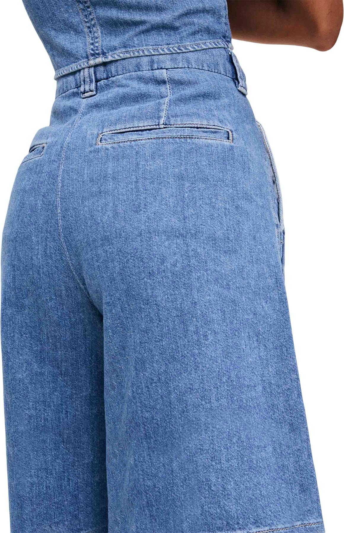 Product gallery image number 4 for product Hepburn High Rise Pleated Jean Shorts 12.5" - Women's