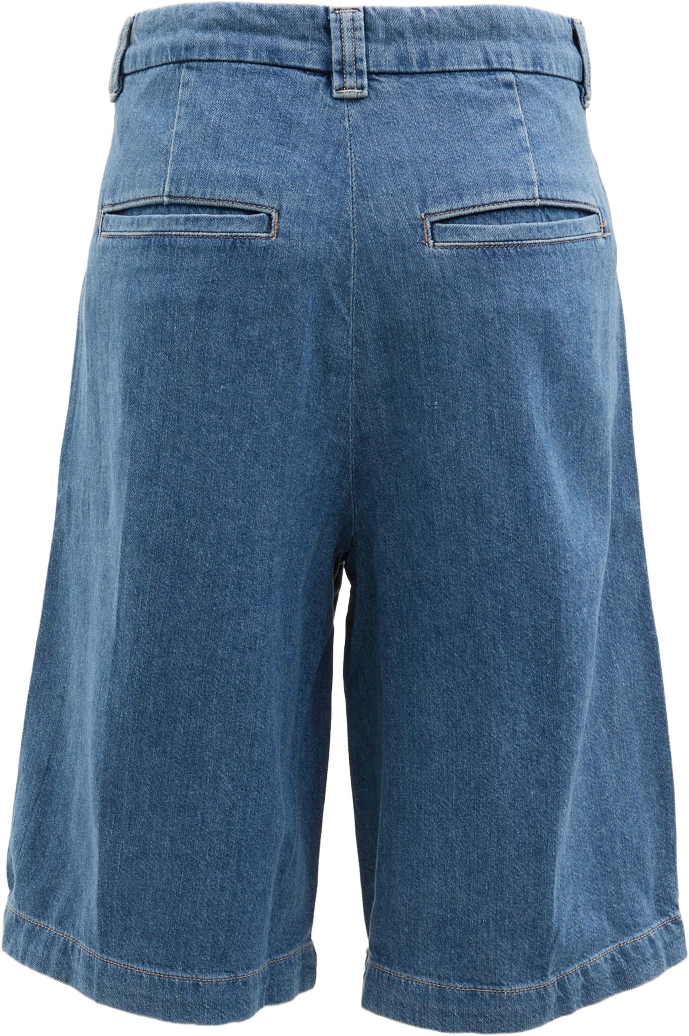 Product gallery image number 8 for product Short en jean plissé à taille haute Hepburn 12,5 po - Femme