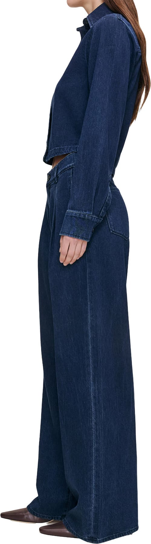 Product gallery image number 4 for product Jean à jambe large vintage droit Isabel - Femme