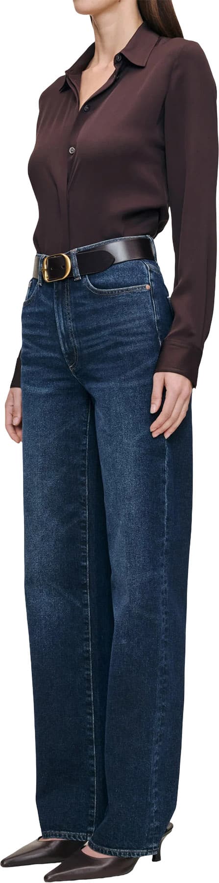 Product gallery image number 2 for product Karmine Refined Wide Leg High Rise Jeans 33" - Women's