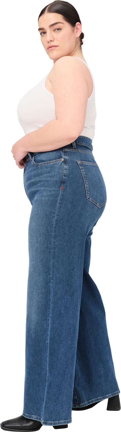 Product gallery image number 5 for product Jean coupe décontractée à jambe large NCE - Femme