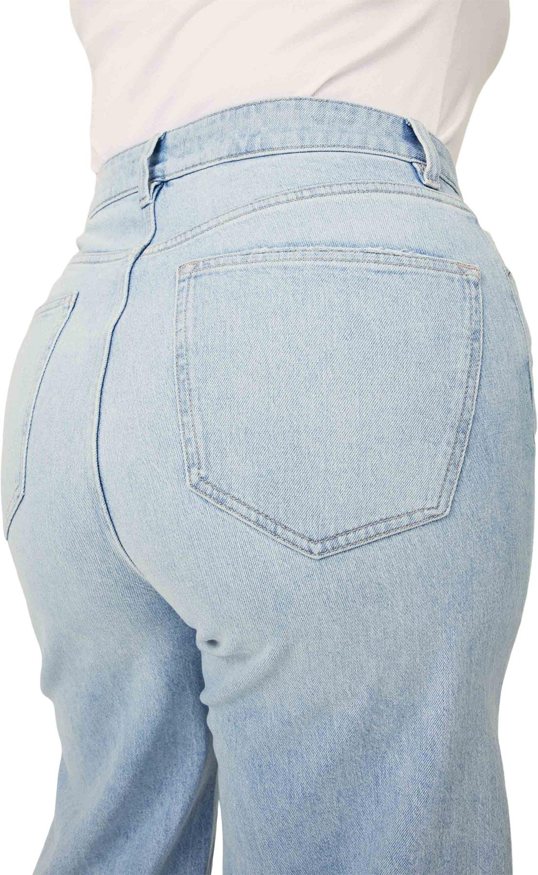Product gallery image number 4 for product Jean à jambe large écourtée ICN - Femme