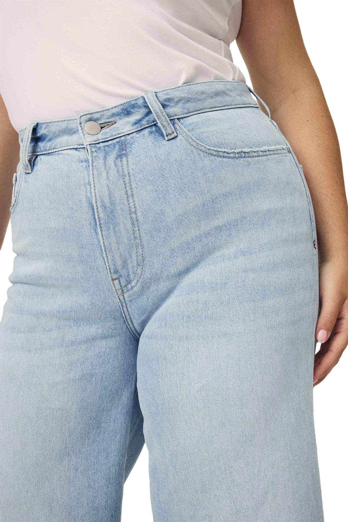 Product gallery image number 7 for product Jean à jambe large écourtée ICN - Femme
