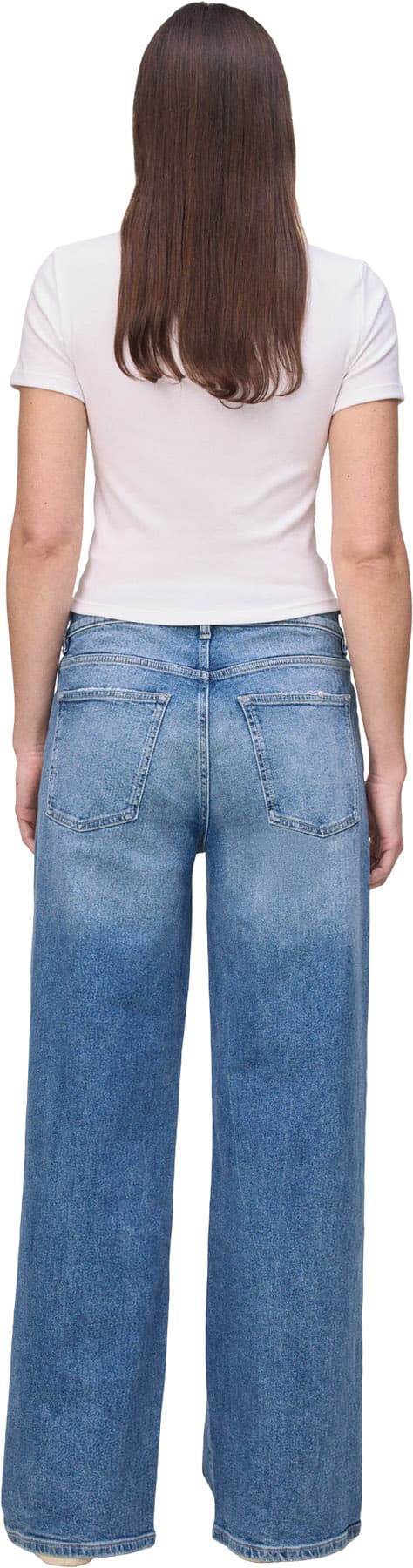 Product gallery image number 3 for product CJU Low Slung Wide Leg Jeans - Women's