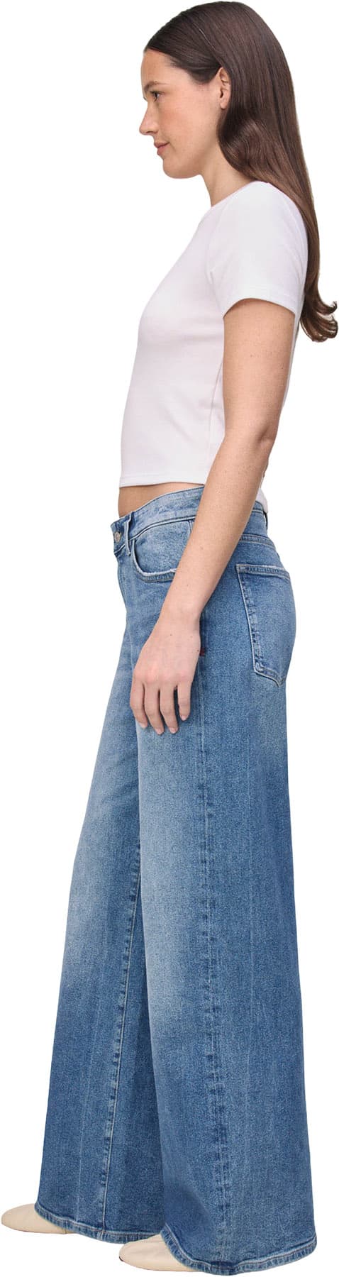 Product gallery image number 4 for product CJU Low Slung Wide Leg Jeans - Women's