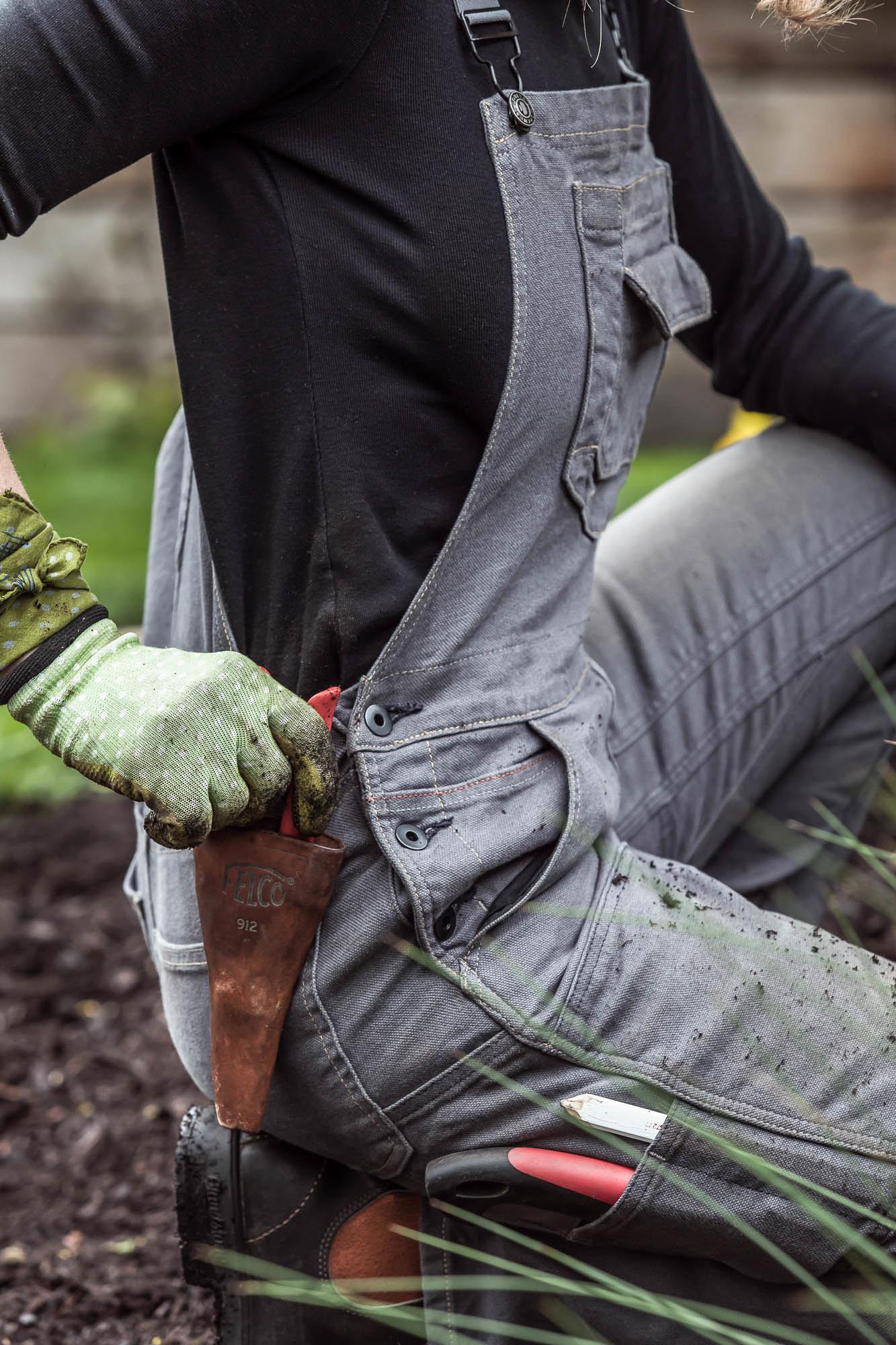 Product gallery image number 10 for product Freshley Overall Grey Stretch Canvas - Women's