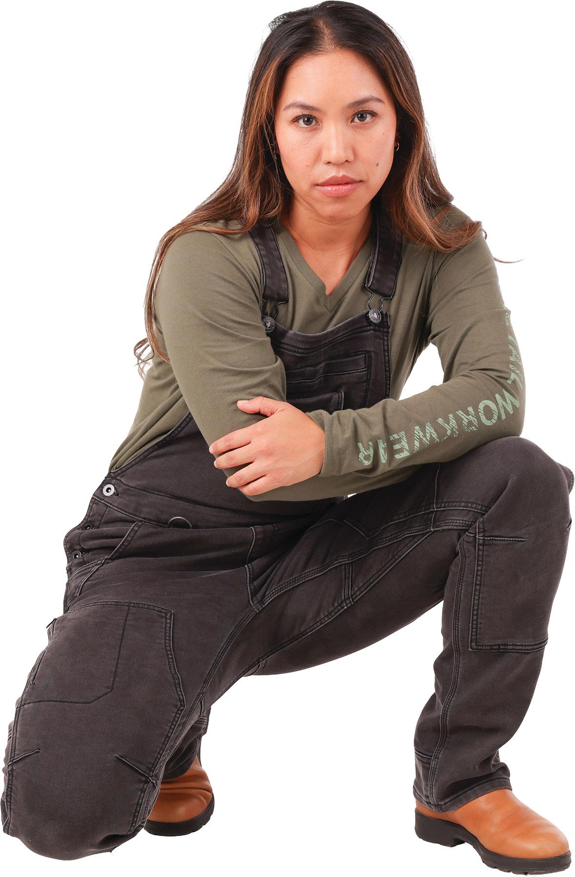Product gallery image number 2 for product SALOPETTE FRESHLEY HOTSWAP STRETCH DENIM À RABAT - Femme