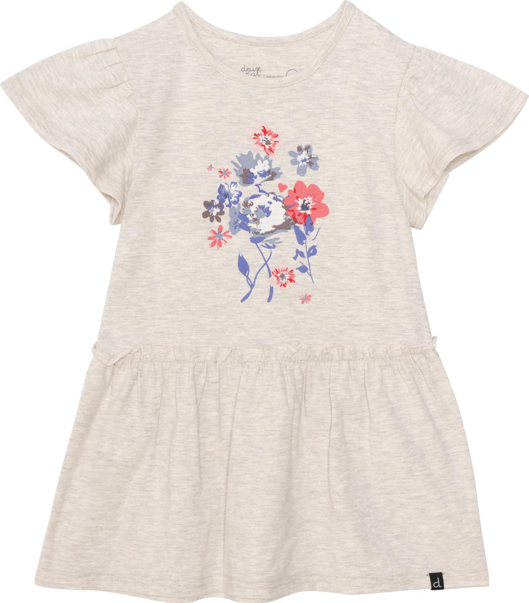 Numéro de l'image de la galerie de produits 1 pour le produit Tunique à manches courtes avec imprimé graphique en coton biologique - Petite Fille