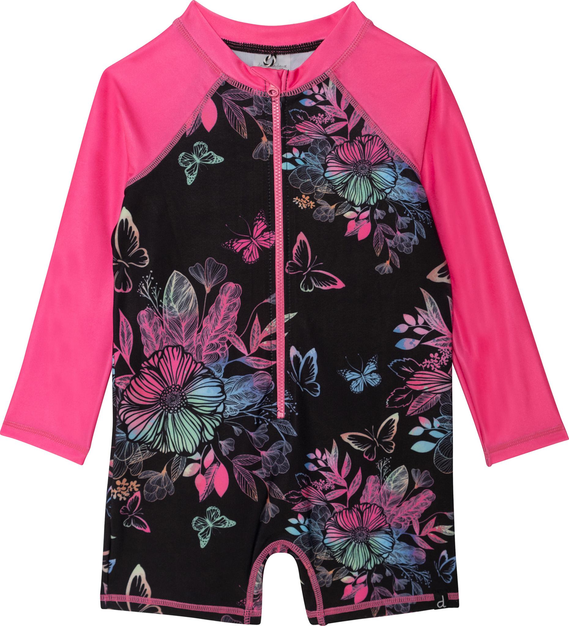 Product gallery image number 1 for product Printed Butterflies One Piece Rashguard - Little Girls