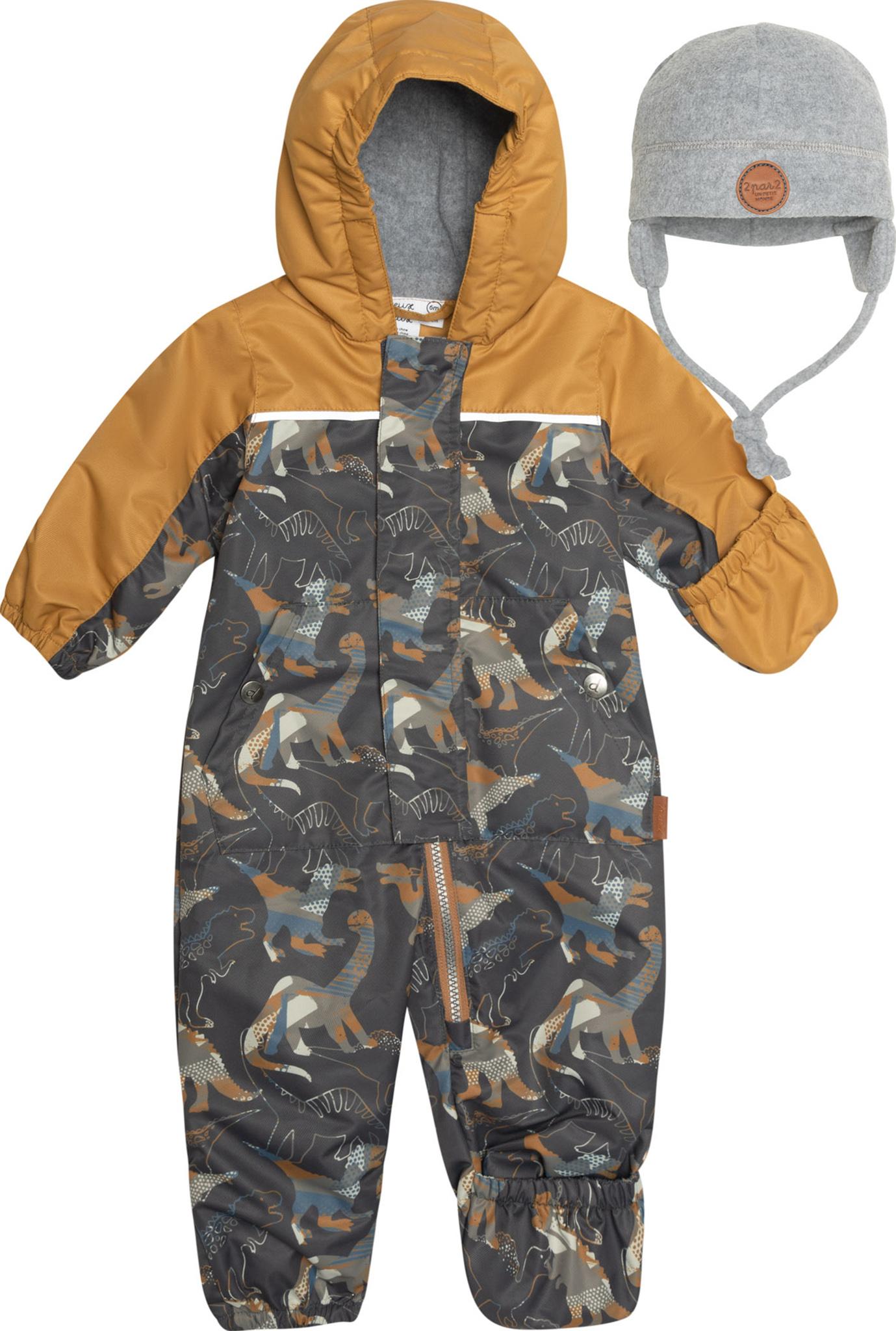 Product gallery image number 1 for product Printed One Piece Spring Suit and Hat Set - Baby Girls