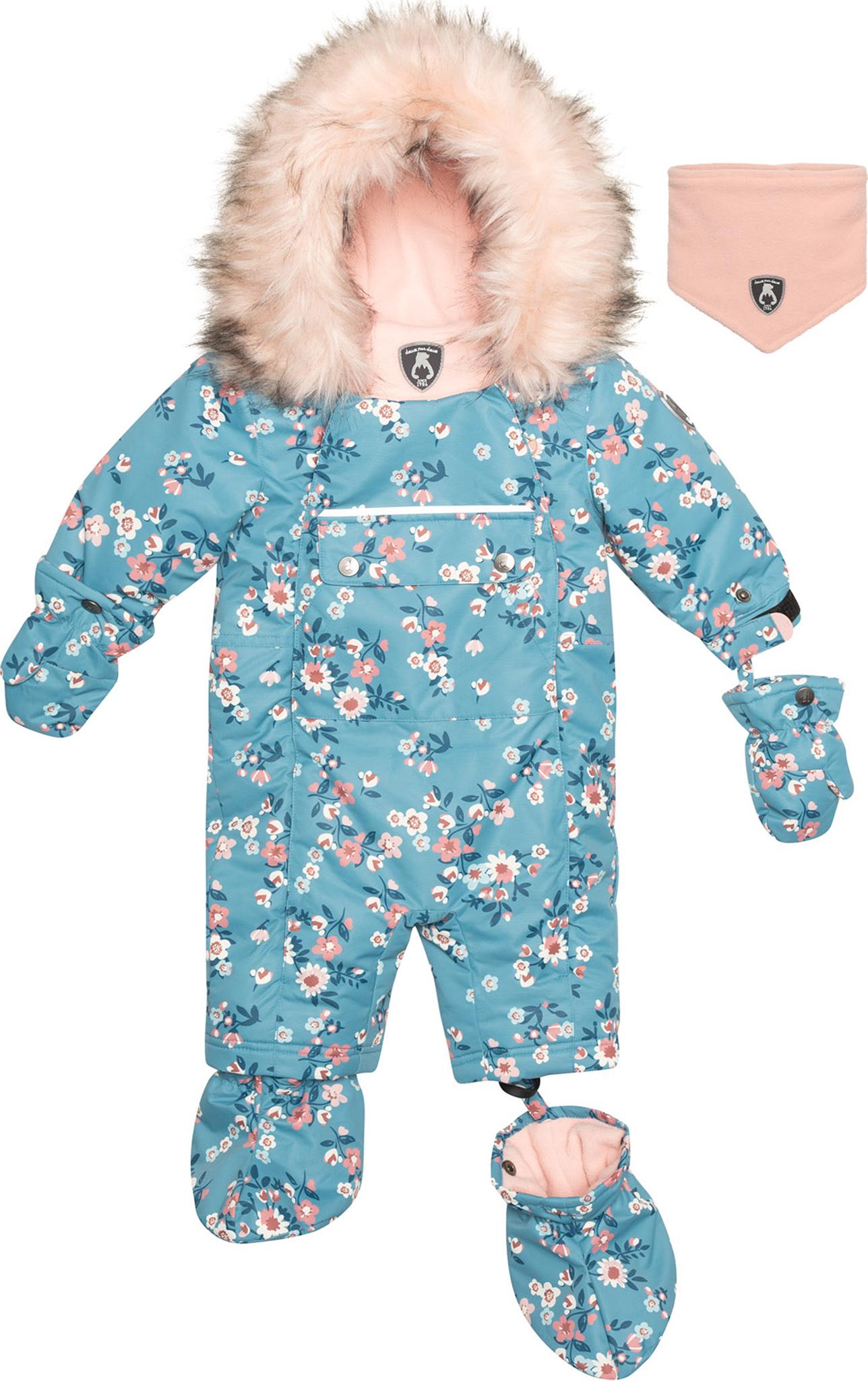 Deux par Deux Spring Flower Print One Piece Snowsuit Baby The