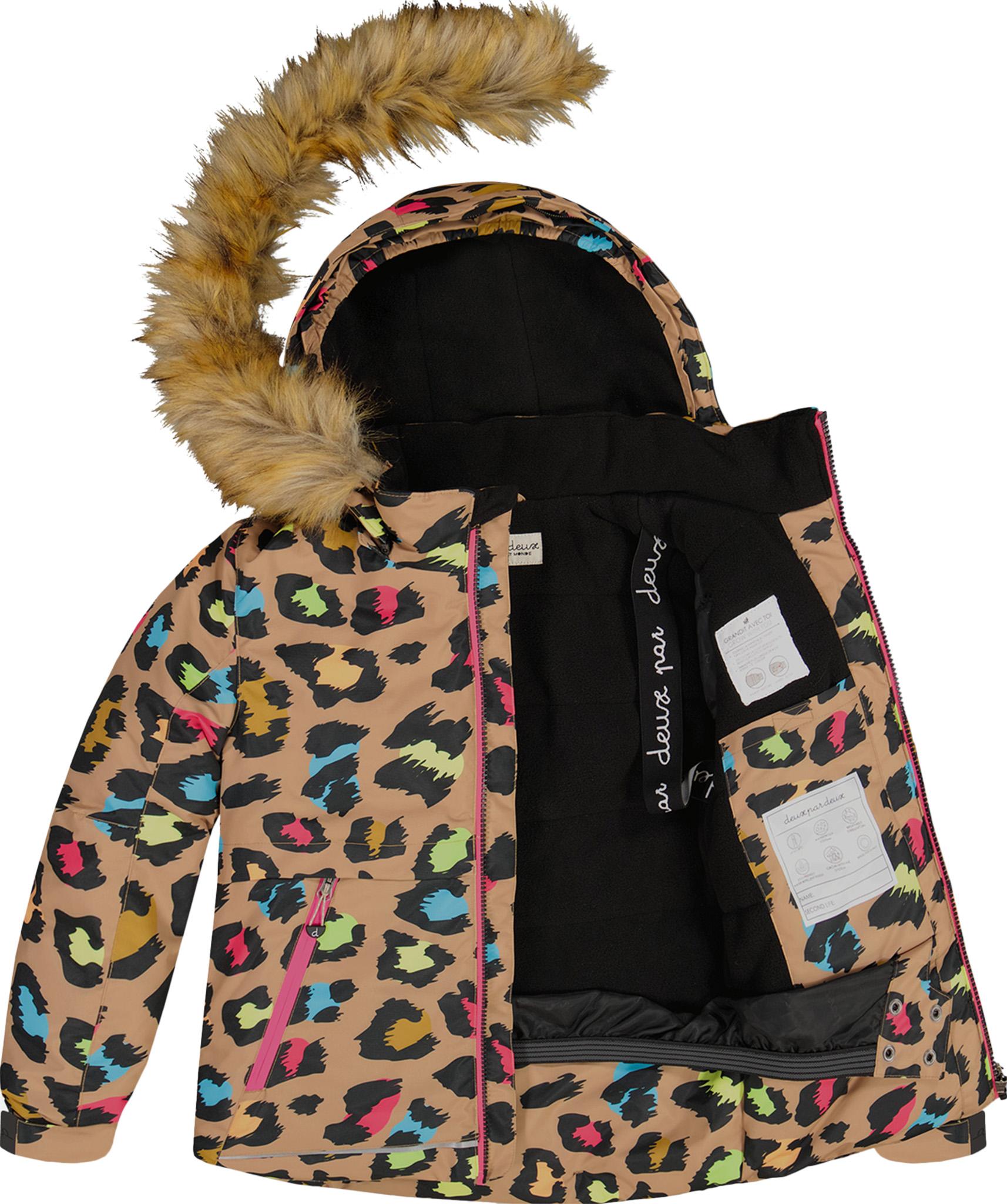 Product gallery image number 6 for product Habit de neige deux pièces multicolore à imprimé léopard - Grande Fille