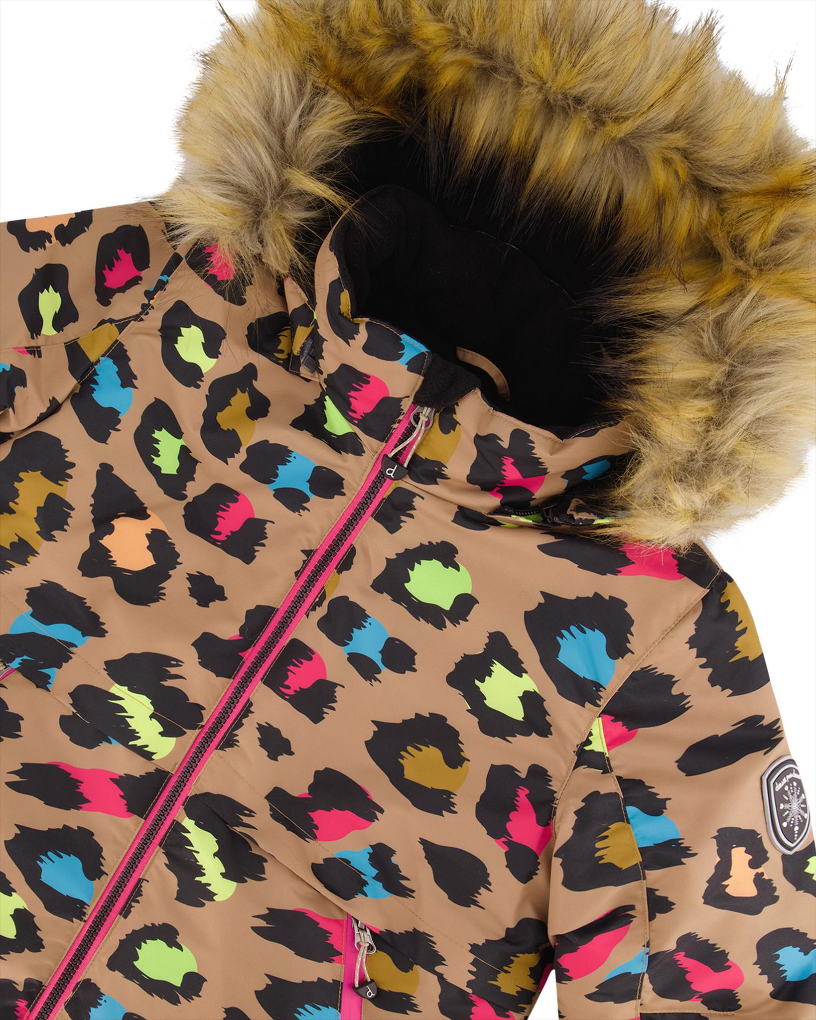 Product gallery image number 3 for product Two Piece Snowsuit with Multicolor Leopard Print - Little Girls