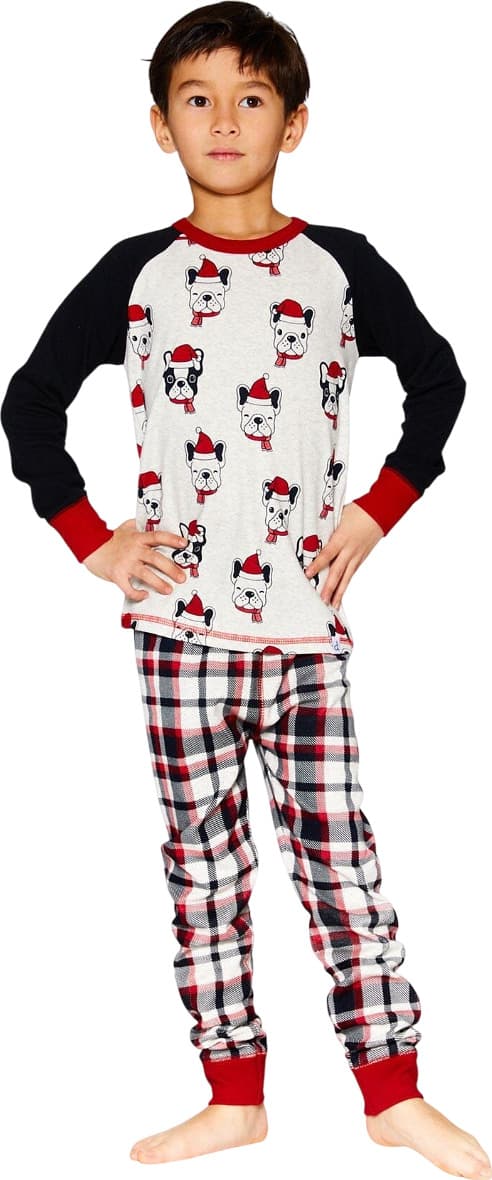Product gallery image number 3 for product Organic Cotton Christmas Dogs Print Two Piece Pajama Set - Big Boys