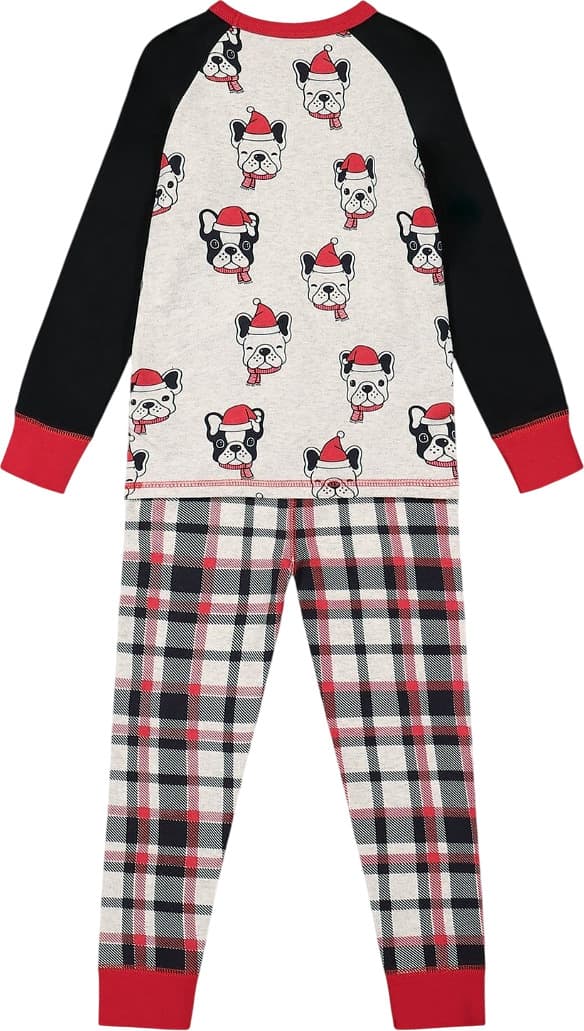 Product gallery image number 4 for product Organic Cotton Christmas Dogs Print Two Piece Pajama Set - Big Boys