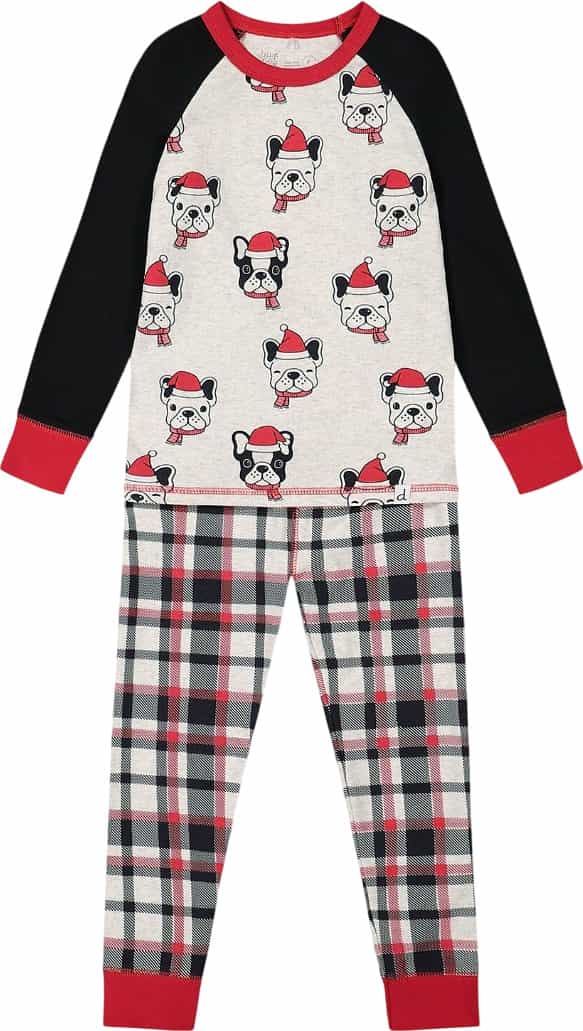Product image for Organic Cotton Christmas Dogs Print Two Piece Pajama Set - Big Boys