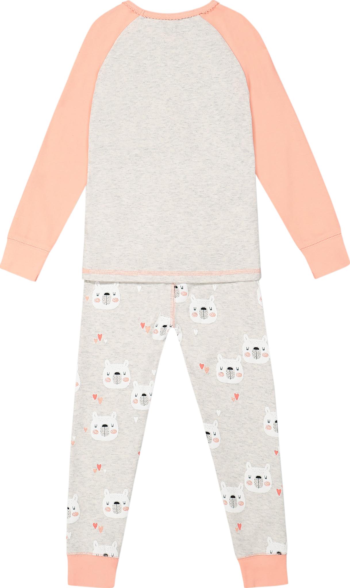 Product gallery image number 3 for product Organic Cotton Printed Bears Long Sleeve Two Piece Pajama - Big Girls