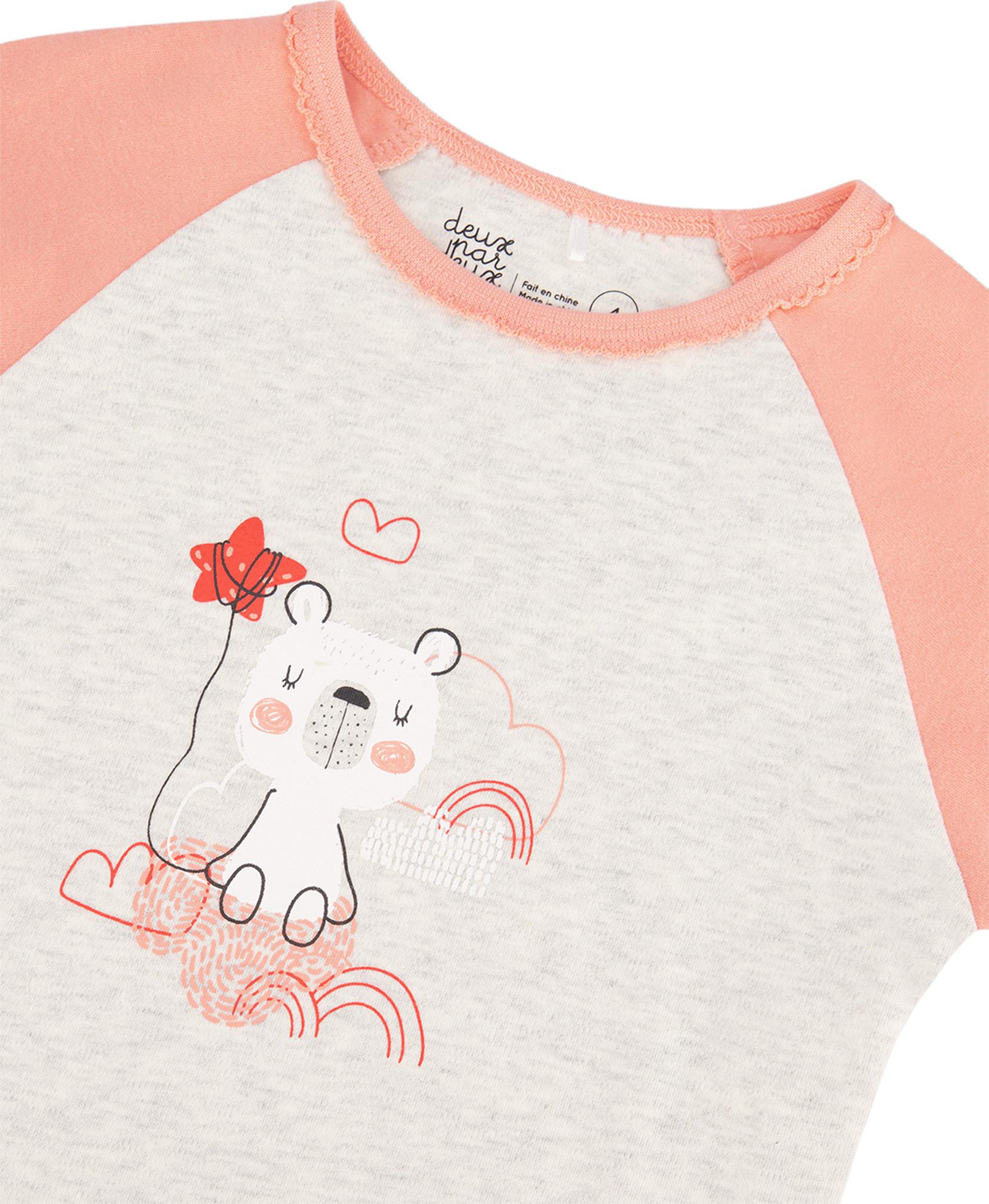 Product gallery image number 2 for product Organic Cotton Printed Bears Long Sleeve Two Piece Pajama - Big Girls