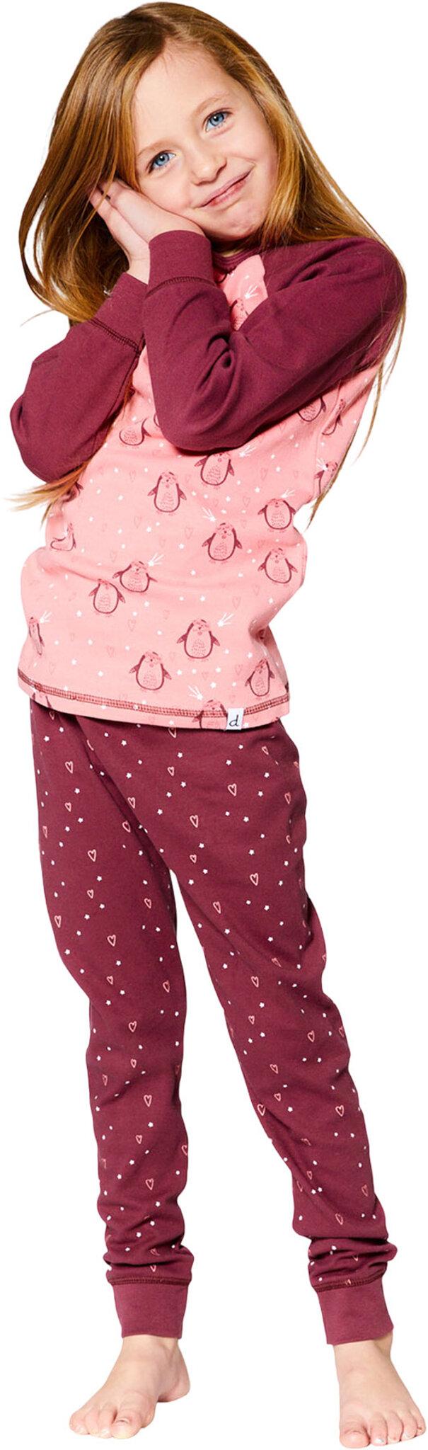 Product gallery image number 4 for product Organic Cotton Long Sleeve Two Piece Printed Penguins Pajama Set - Big Girl