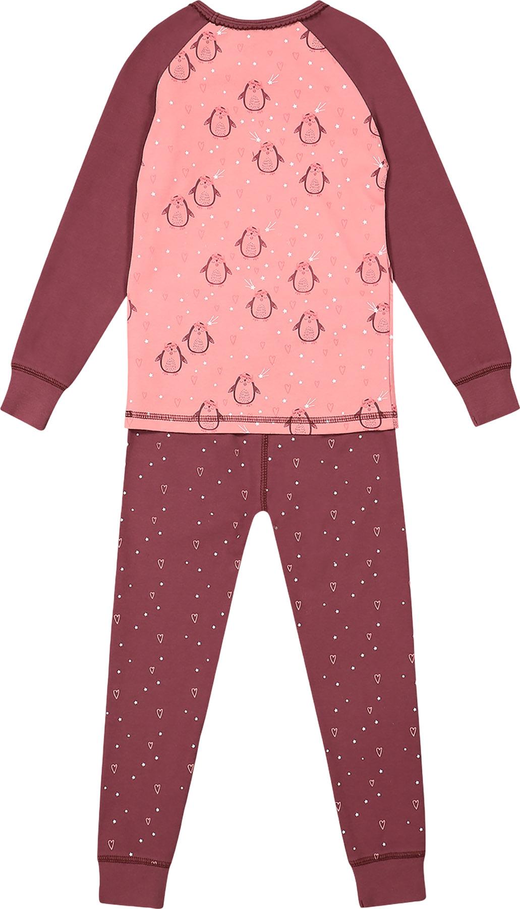 Product gallery image number 2 for product Organic Cotton Long Sleeve Two Piece Printed Penguins Pajama Set - Little Girl