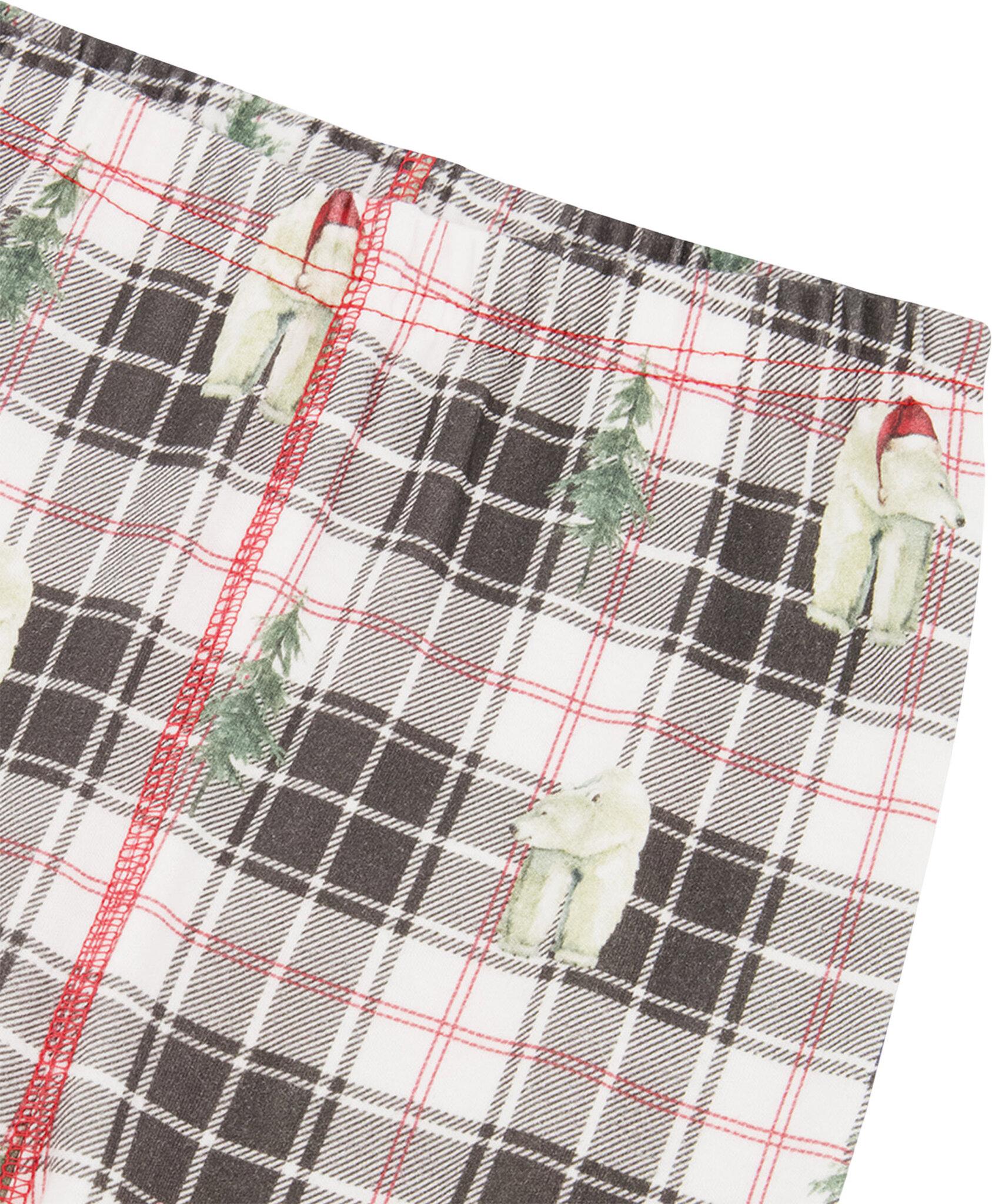 Product gallery image number 2 for product Organic Cotton Christmas Family Two Piece Printed Polar Bear Pajama Set - Big Kid  