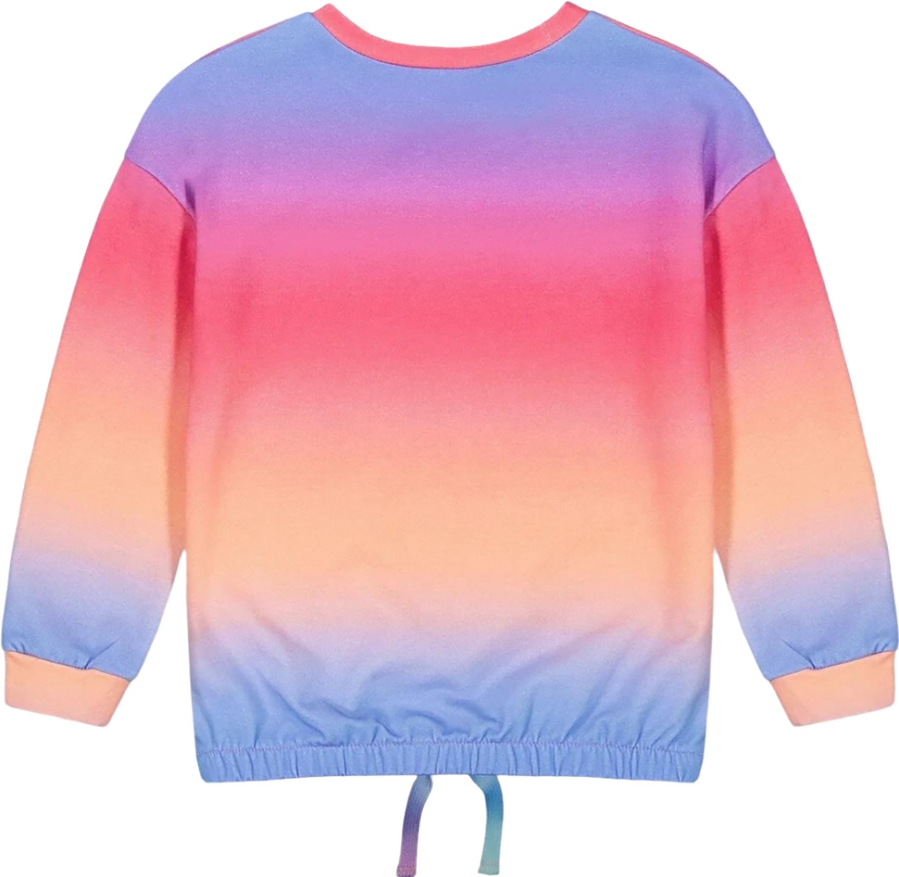 Product gallery image number 2 for product Multicolor Gradient Athletic French Terry Sweatshirt - Little Girls  