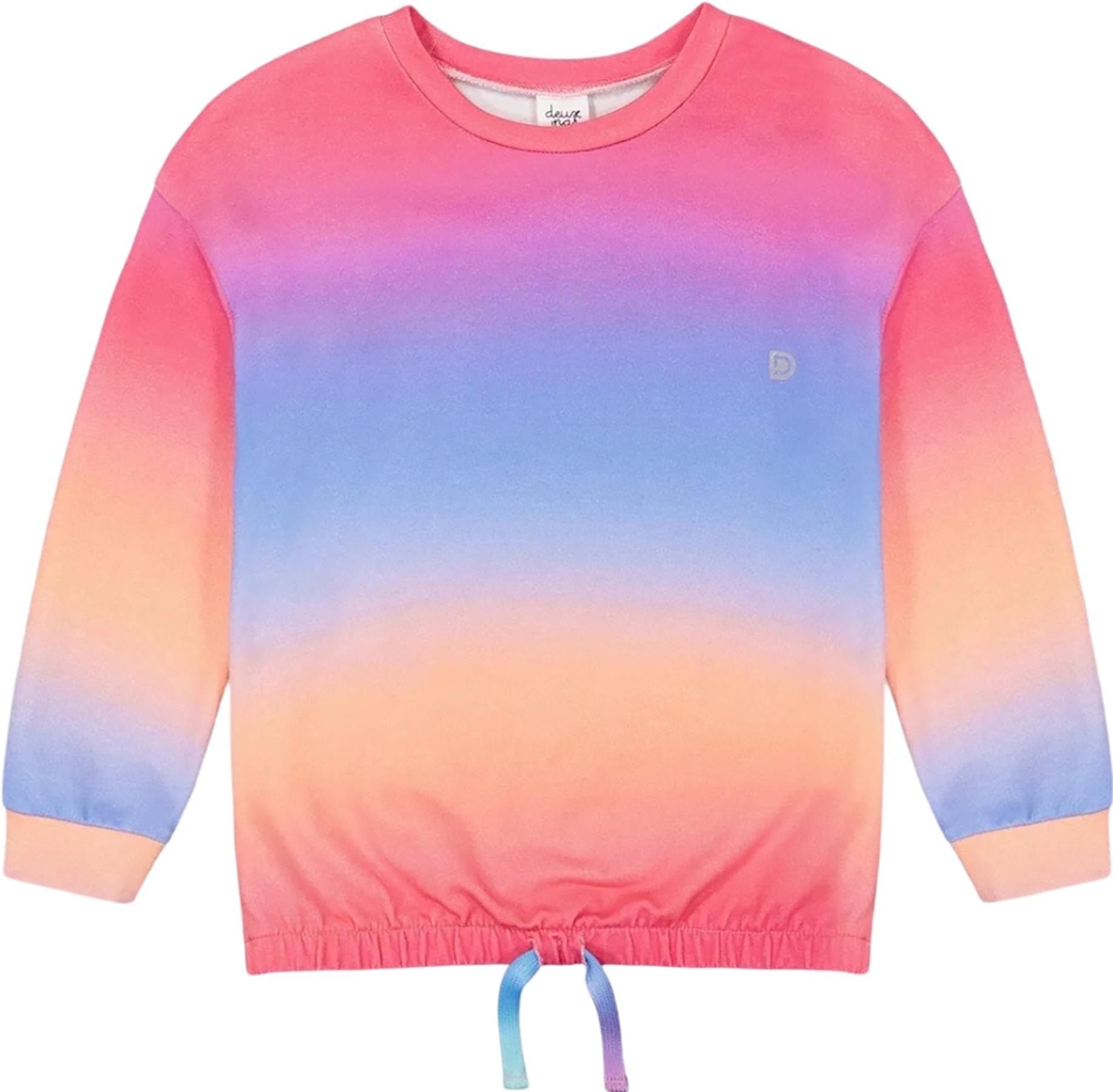 Product gallery image number 1 for product Multicolor Gradient Athletic French Terry Sweatshirt - Little Girls  