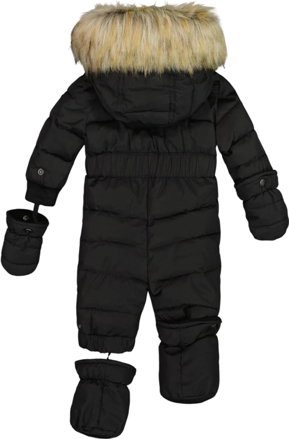 Product gallery image number 2 for product One Piece Puffy Snowsuit with Removable Mittens & Boots - Baby