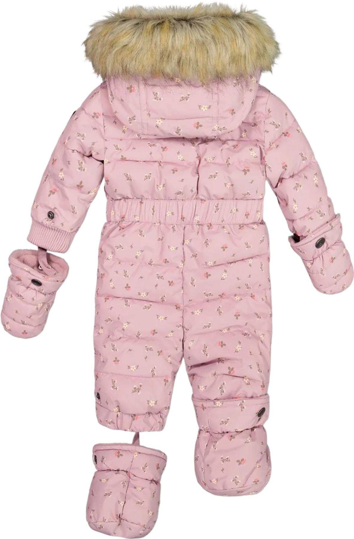 Product gallery image number 4 for product One Piece Puffy Snowsuit with Removable Mittens & Boots - Baby