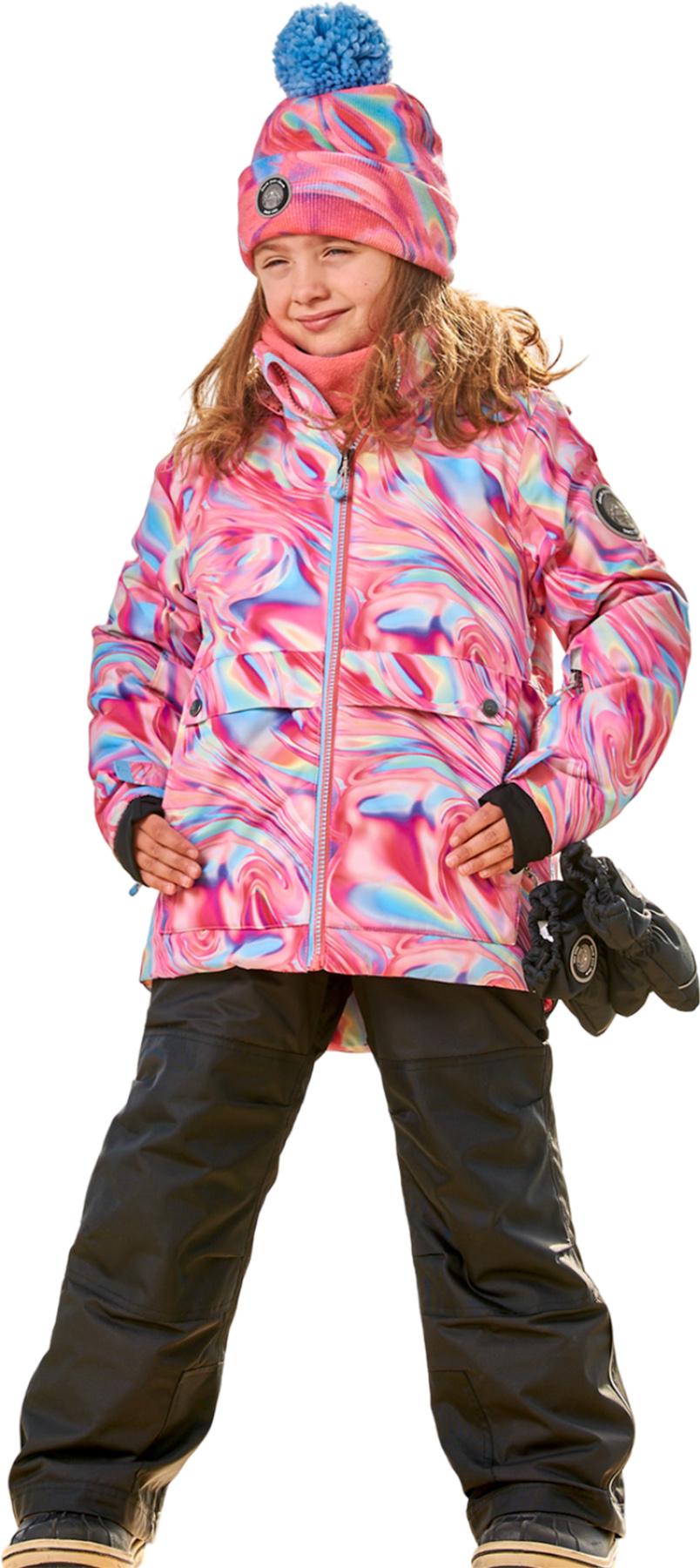 Product gallery image number 1 for product Habit de neige 2-pièces uni et à poches bouton-pression - Grande Fille