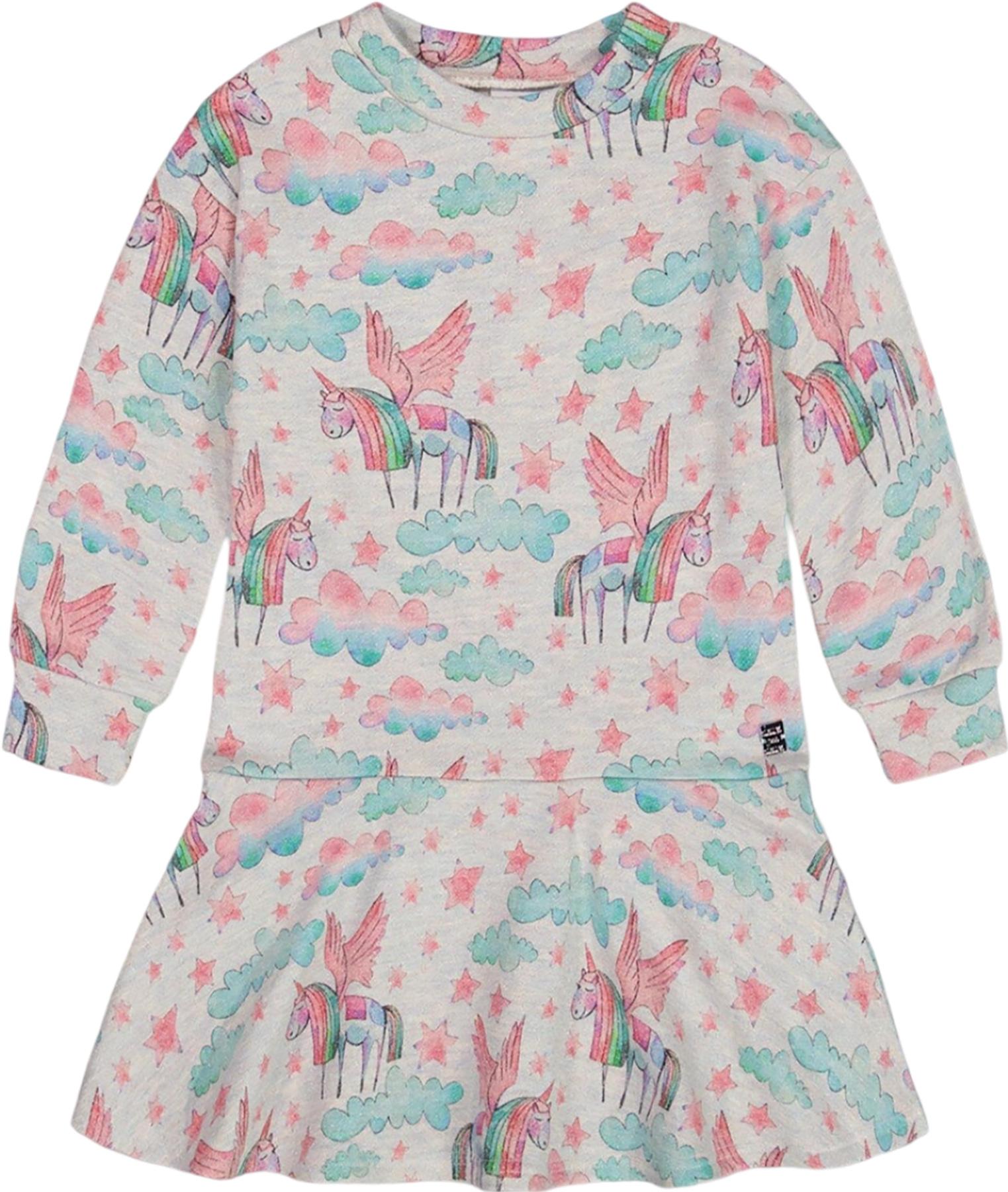 Product gallery image number 1 for product Printed Unicorn Shiny French Terry Dress - Big Girl