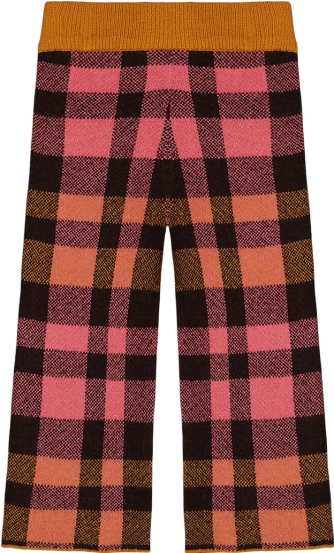 Numéro de l'image de la galerie de produits 2 pour le produit Pantalon 7/8 à jambe large à carreaux - Petite fille