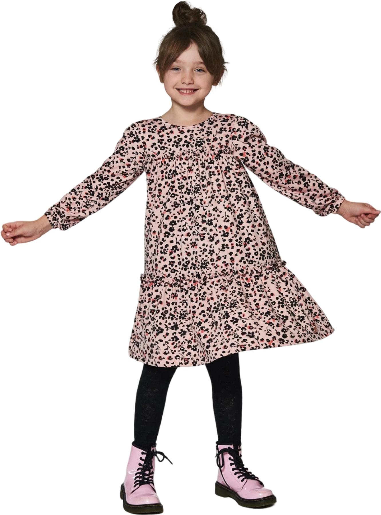 Numéro de l'image de la galerie de produits 3 pour le produit Robe à manches longues avec volants à imprimé de fleurs léopard - Grande Fille