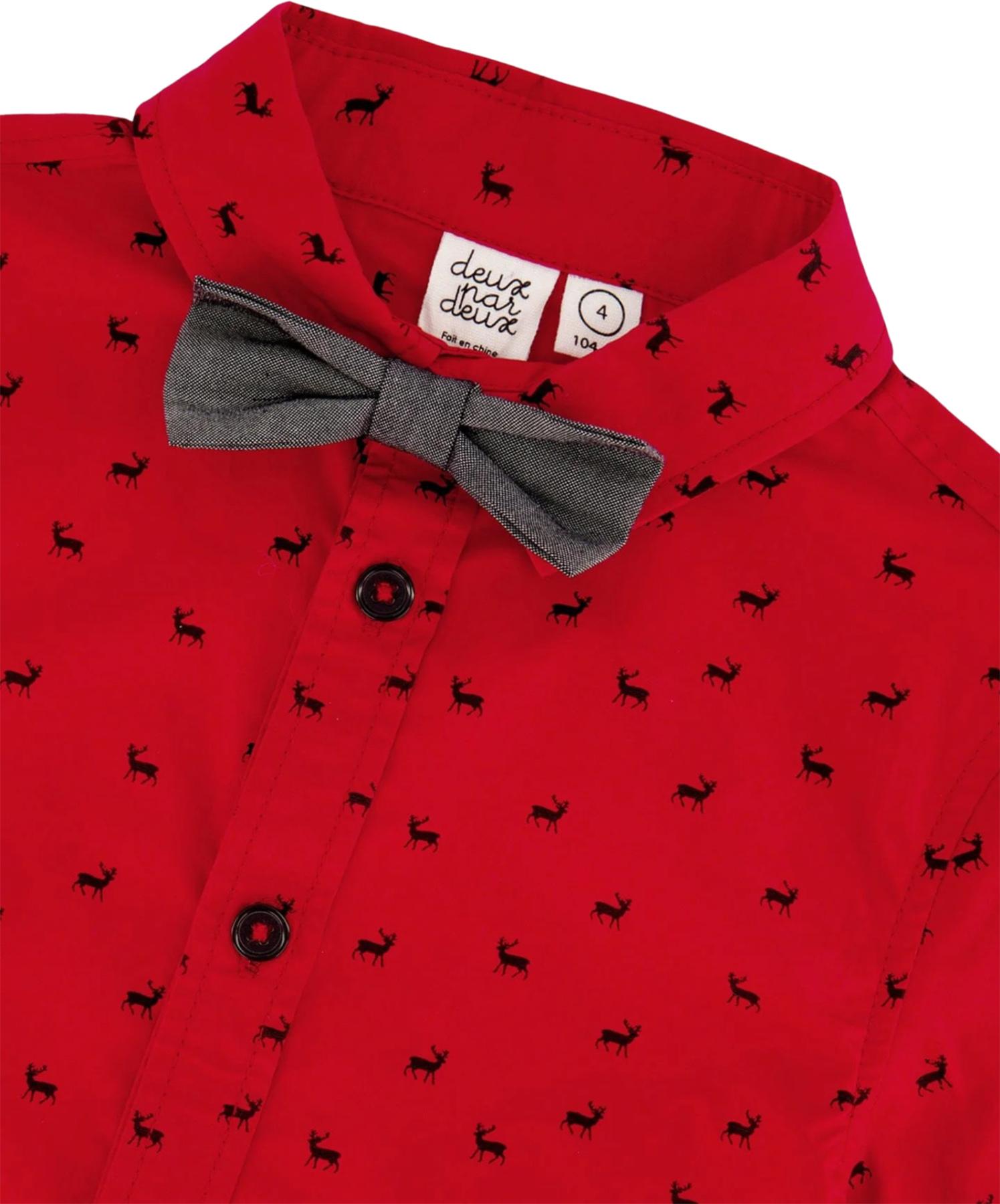 Product gallery image number 4 for product Printed Shirt with Bow Tie - Baby Boy