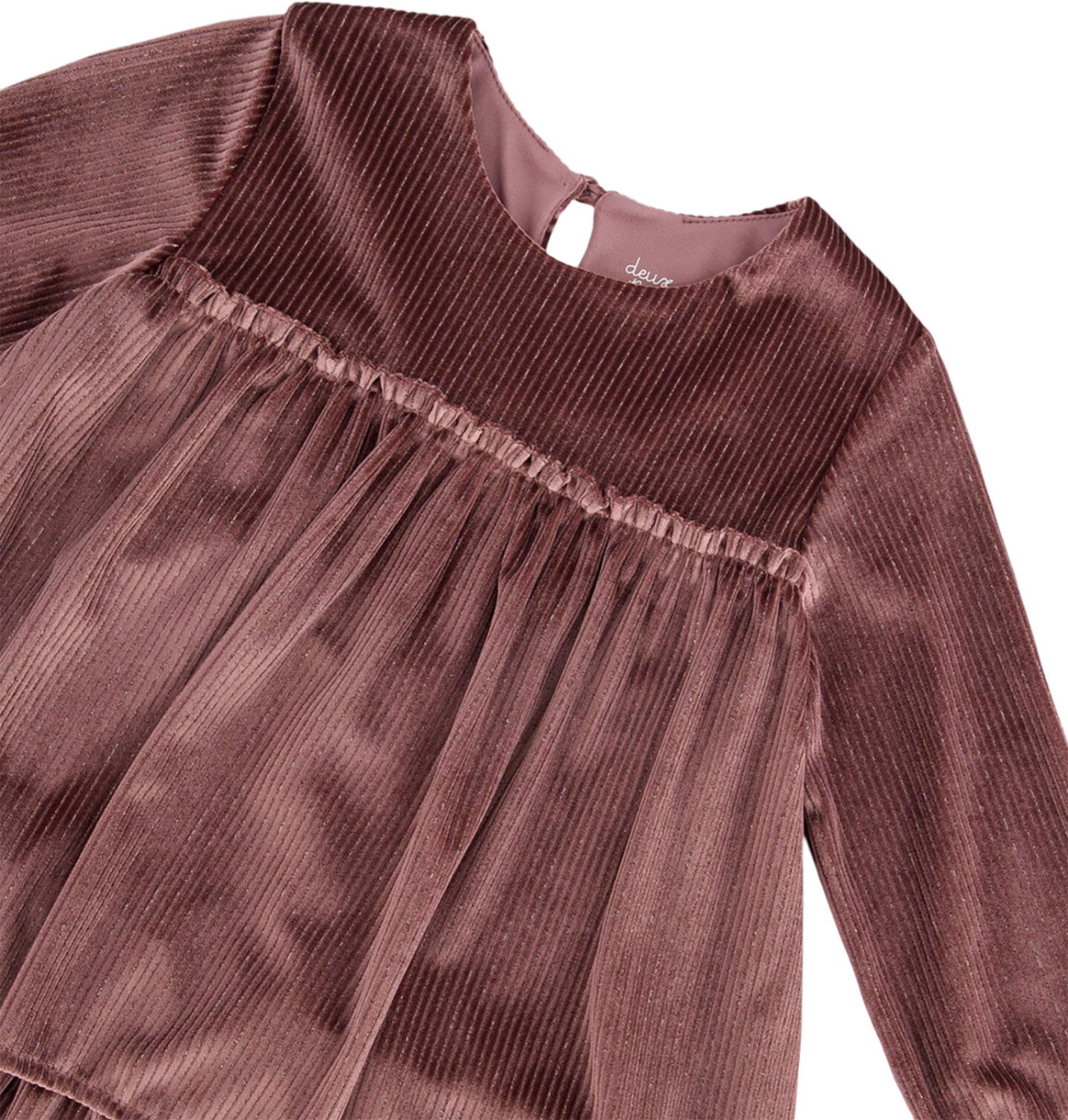 Product gallery image number 4 for product Long Sleeve Metallic Dress with Frills - Little Girl
