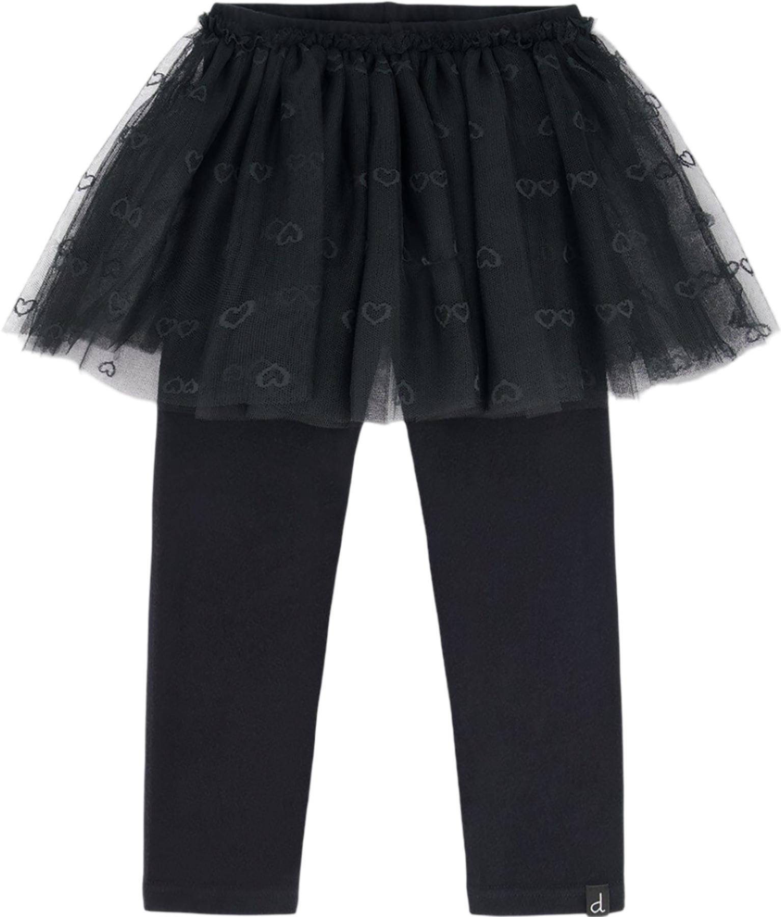 Product gallery image number 1 for product Leggings with Heart Pattern Tulle Skirt - Big Girl