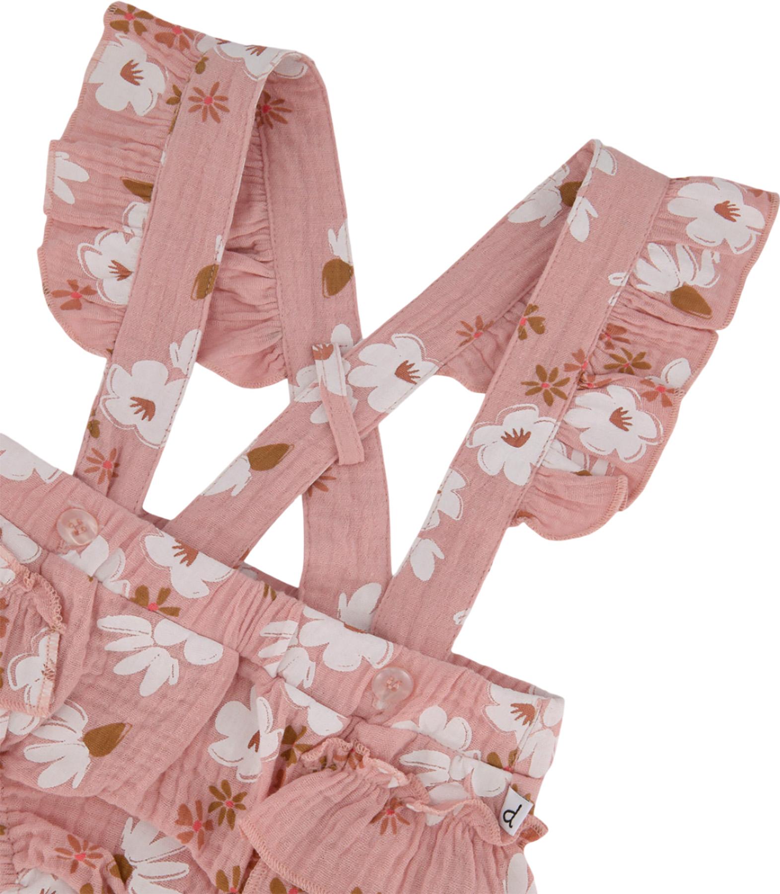 Numéro de l'image de la galerie de produits 5 pour le produit Ensemble salopette courte en mousseline et cache-couche en coton - Bébé Fille