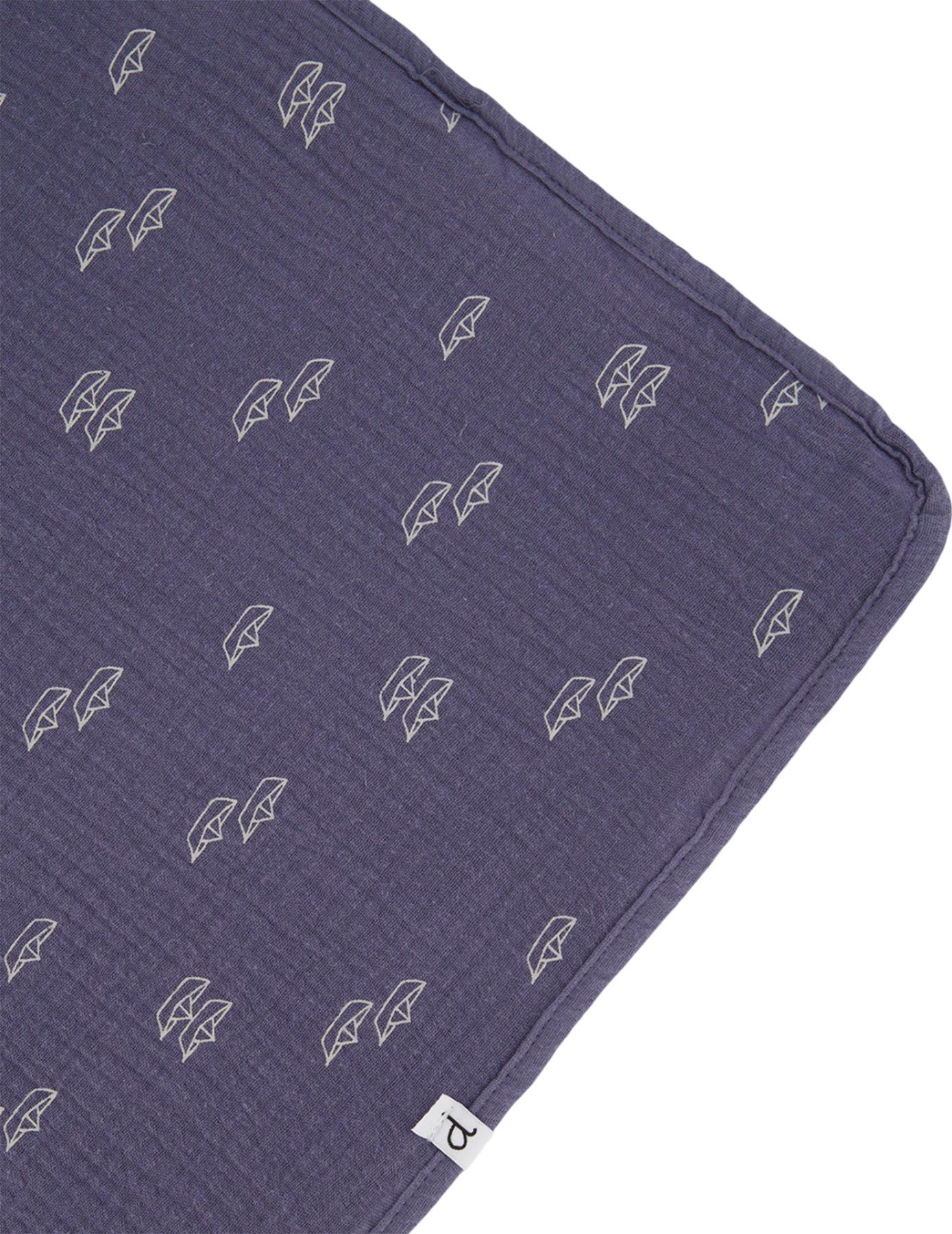 Product gallery image number 2 for product Navy Blue Paper Boats Printed Muslin Blanket - Boy
