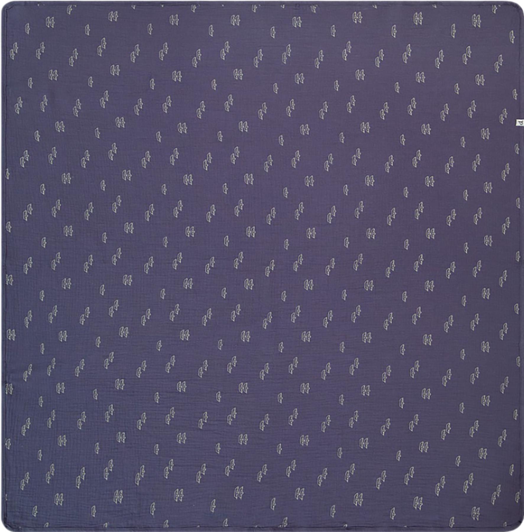 Product gallery image number 4 for product Navy Blue Paper Boats Printed Muslin Blanket - Boy