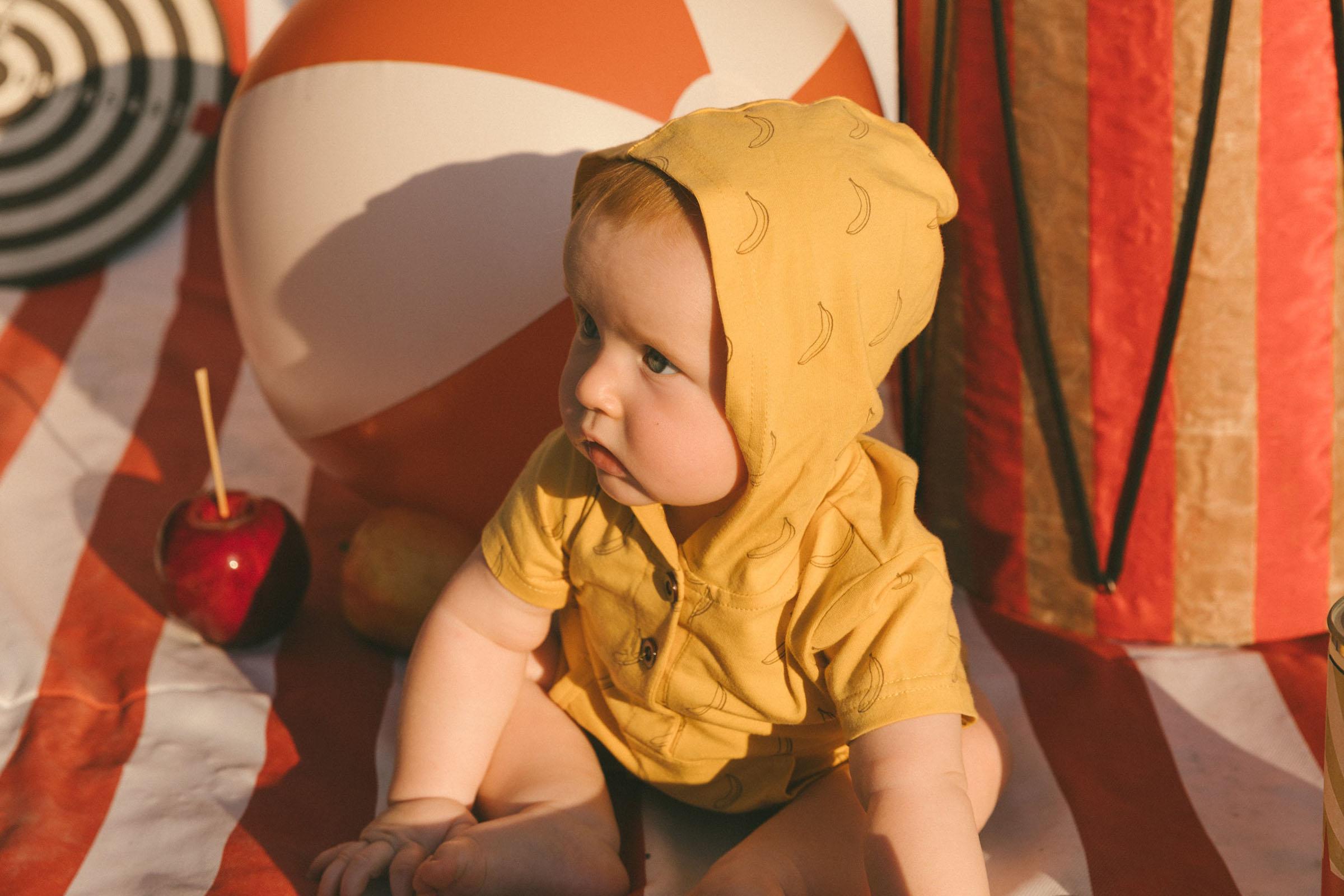 Product gallery image number 4 for product Organic Cotton Hooded Romper - Baby Boy