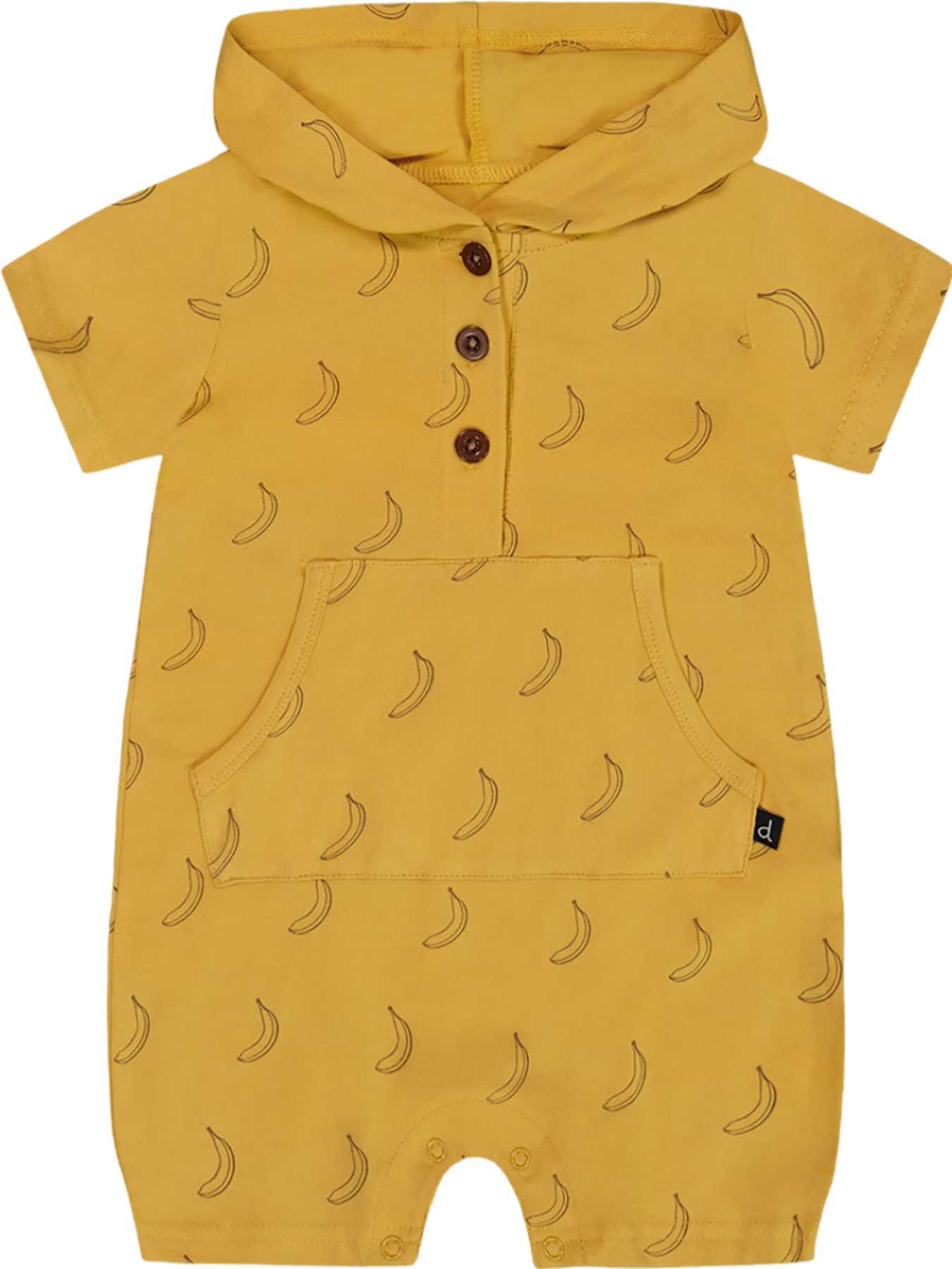 Product image for Organic Cotton Hooded Romper - Baby Boy