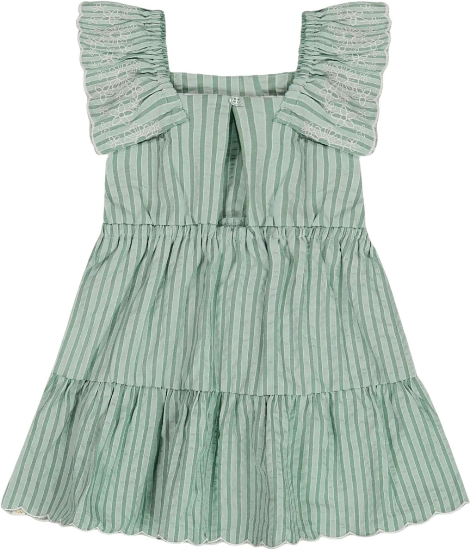 Product gallery image number 3 for product Chambray Dress with Embroidery - Little Girl