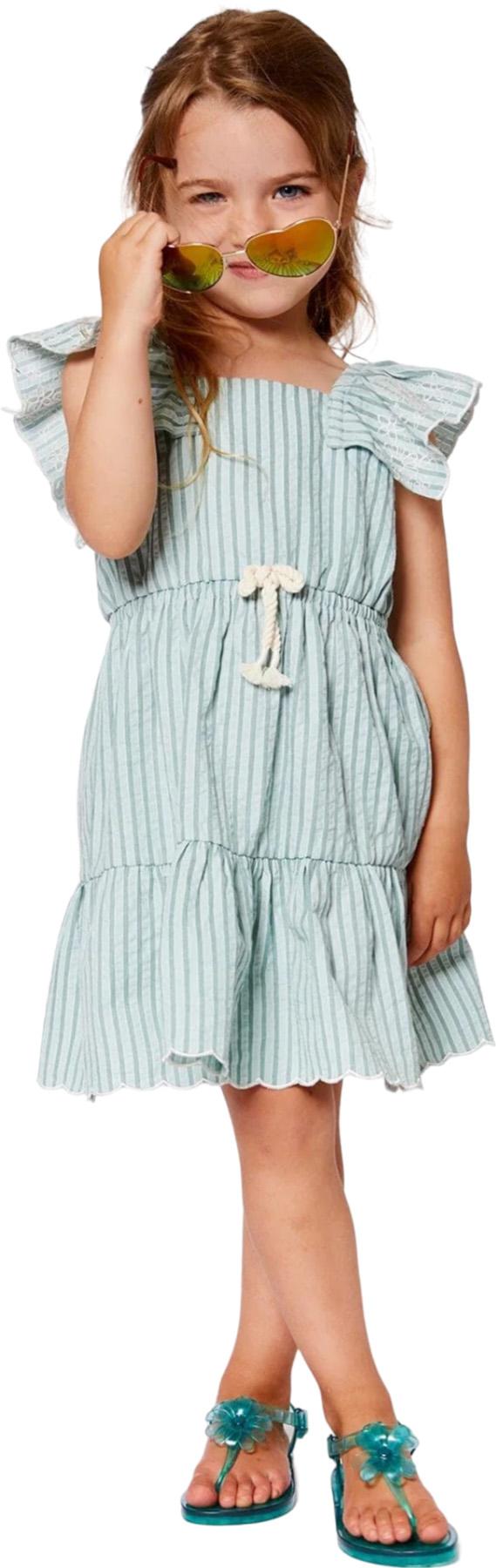 Product gallery image number 2 for product Chambray Dress with Embroidery - Little Girl