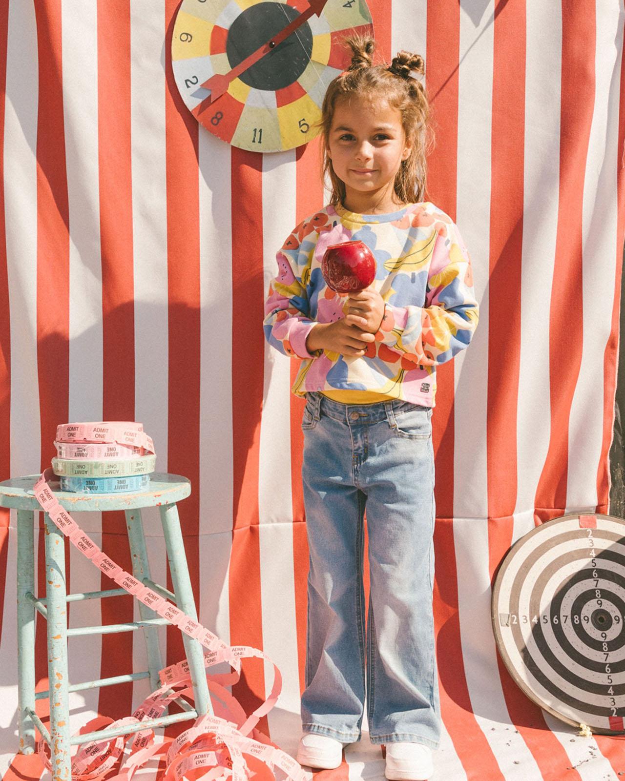 Product gallery image number 3 for product Printed French Terry Sweatshirt - Big Girl 